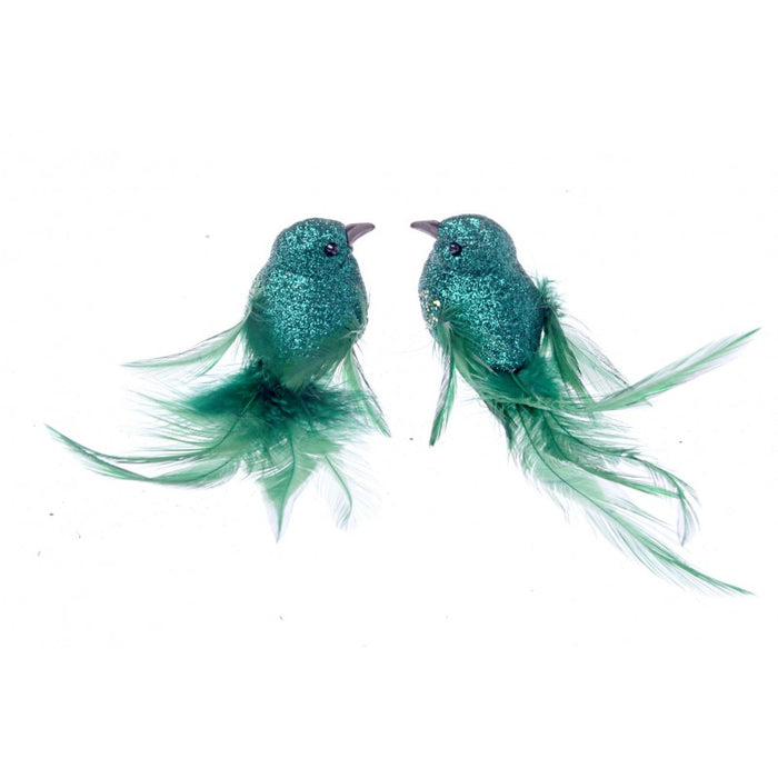 Glittered Doves - Green - 2pcs per pk