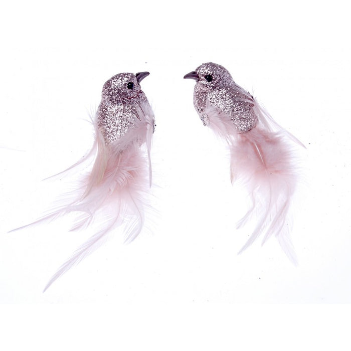 Glittered Doves - Pink - 2pcs per pk