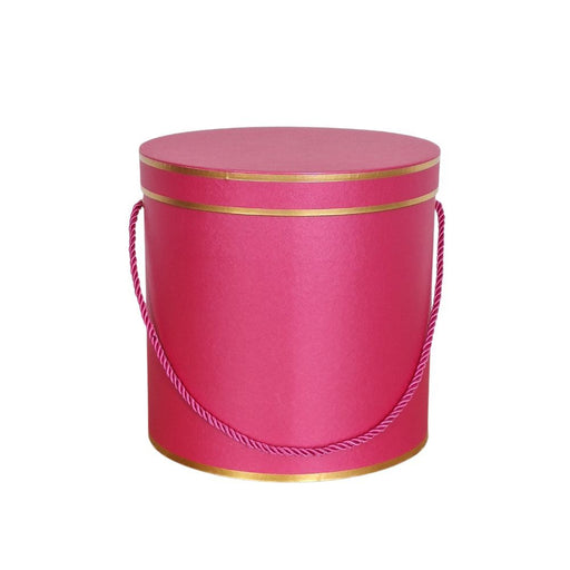 Set of 3 Hamilton Lined Hat Boxes - Strong Pink