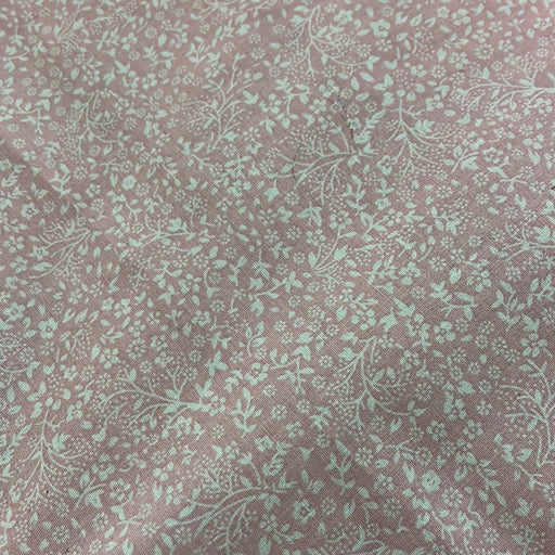 1M Pink Mini Floral Polycotton Fabric x 43" Width