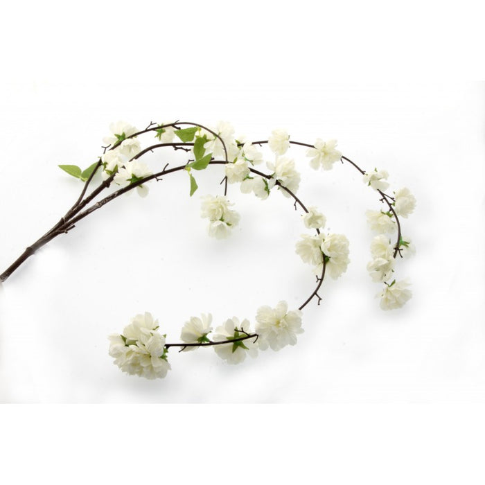 Large Cherry Blossom Spray - Cream x 95cm Long