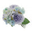 Peony & Hydrangea Flower Bush x 28cm - Blue Mix