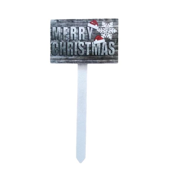 Merry Christmas Banner Pick 17.5*7cm - 12 pack