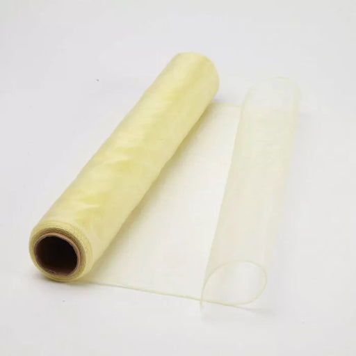 40cm x 9m Woven Edge Organza - Lemon