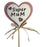 Super Mum Wooden Heart Pick 10 Pack - 7.5 x 15 x 50cm