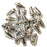 Pearl Drops: 6 x 9mm Silver, Pack of 15, with inner hole for threading