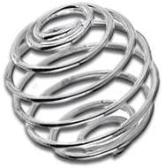 Silver Coloured Iron Wire Beading Cage - Pack of 3 - Approx 15mm
