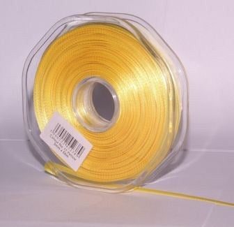 15mm x 20m Double Faced Satin Ribbon - Yellow