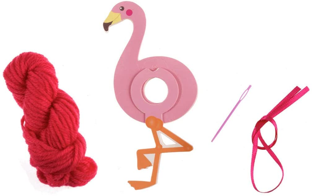 Pom Pom Craft Kit for Kids - Pretty Pink Flamingo