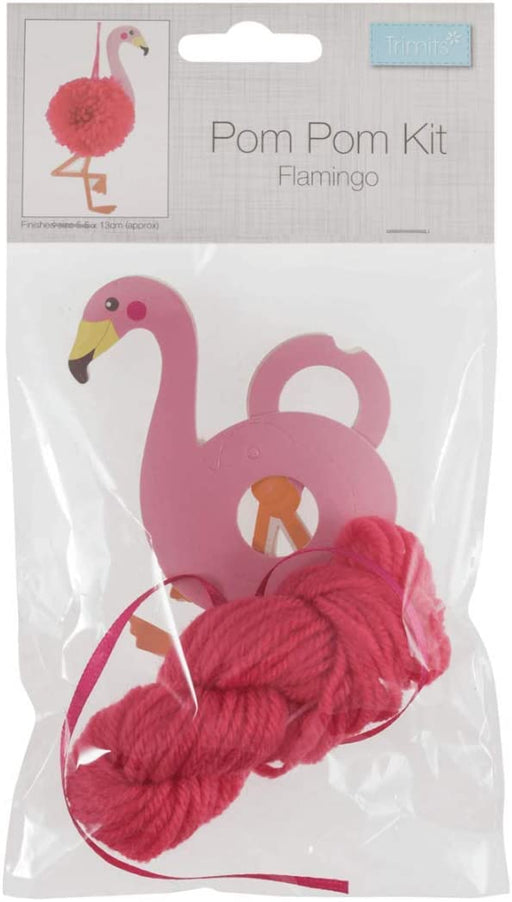 Pretty Pink Flamingo Pom Pom Kit for Kids Crafts