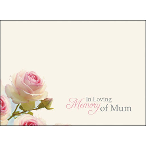 9 Large Mum Sympathy Place Cards , With Rose  60-00227