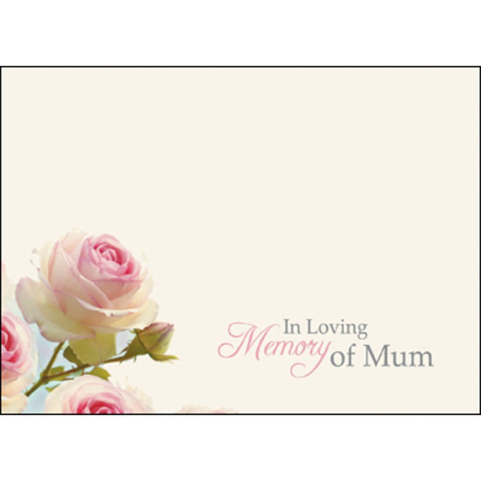 9 Large Mum Sympathy Place Cards , With Rose  60-00227