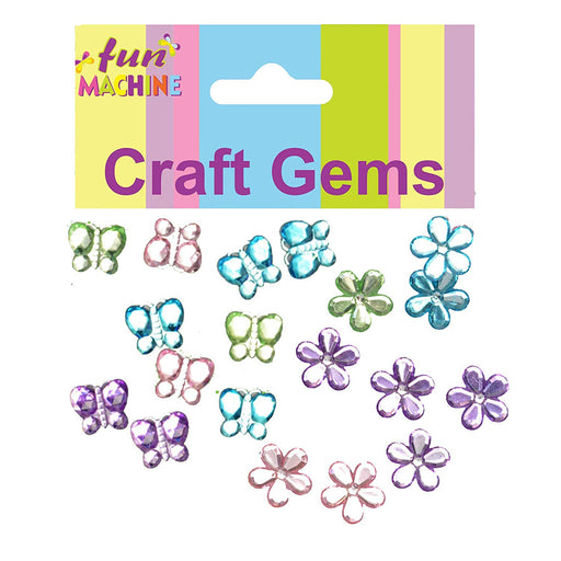 Assorted Butterfly Flower Craft Gems