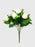 9 Head White Rose & Mixed Foliage Bush x 42cm