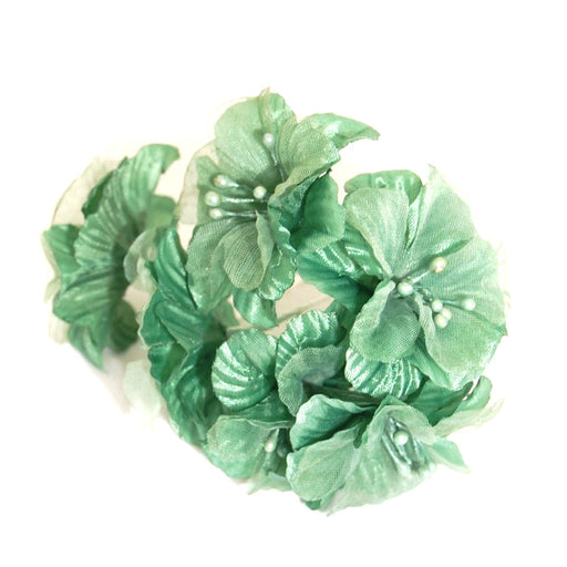 5 Bunches! Small Spring Blossom - Mint  5cm Head Size