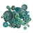 Bag of Craft Buttons: Assorted Dark Green: 50g