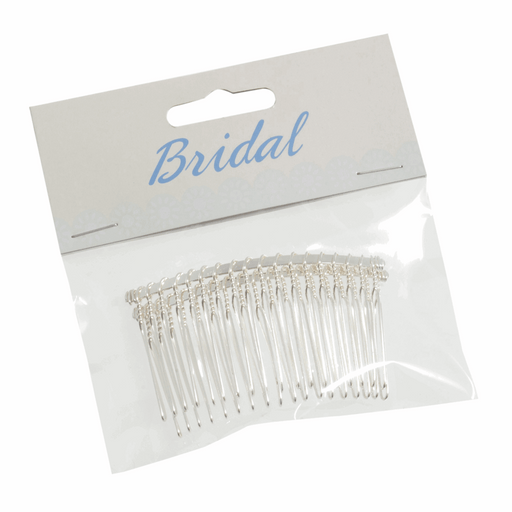 Single  Metal Hair Comb - Silver