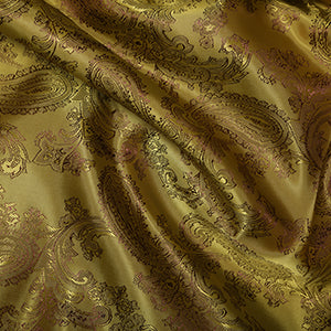 1m Paisley Jacquard Lining - Pistachio