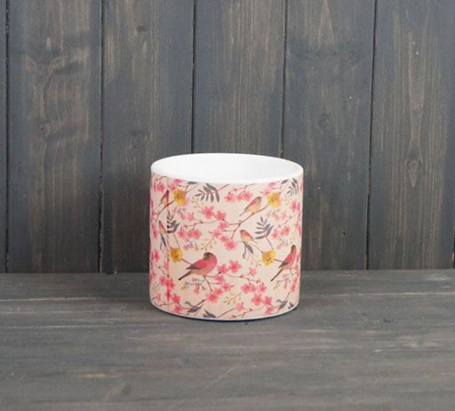 Ceramic Cherry Blossom Pot 13.8 x 12.5cm