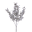 5 Stem Glittered Holly Bush x 30cm - Silver