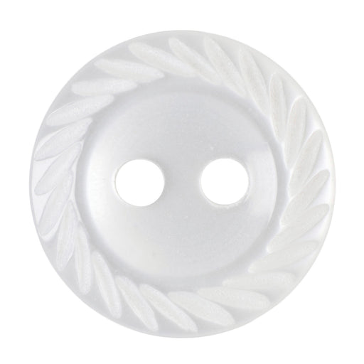 16mm-Pack of 8, White Rope Twist Buttons