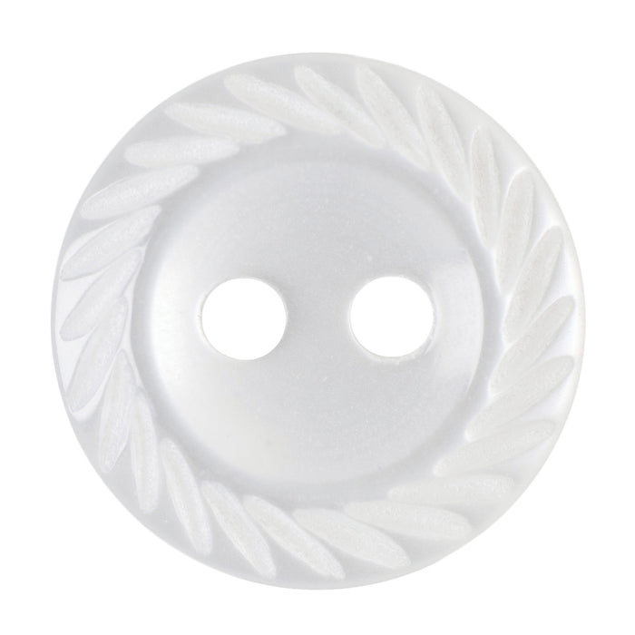 14mm-Pack of 11, White Rope Twist Buttons