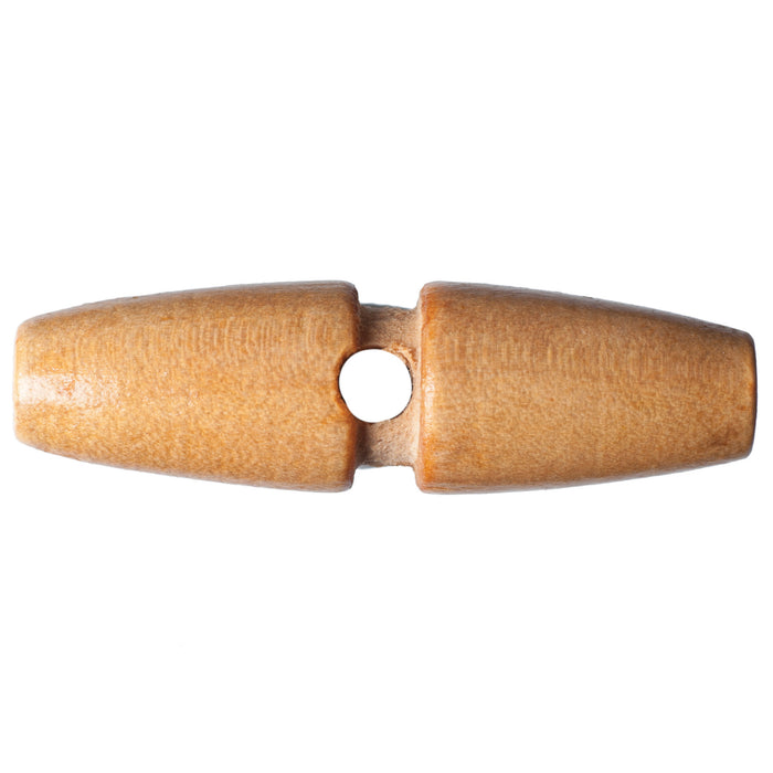 25mm-Pack of 3, Wooden Toggle Buttons , Single Centre Hole.