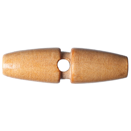 35mm-Pack of 3, Wooden Toggle Buttons , Single Centre Hole.