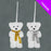Single Hanging Bear With Scarf - One Selected At Random