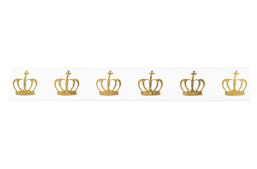 Kings Coronation Crown  Satin Ribbon 20mm x 10m
