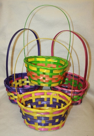 Large Easter egg basket -easter parties bonnets easter parade / colour selected at random