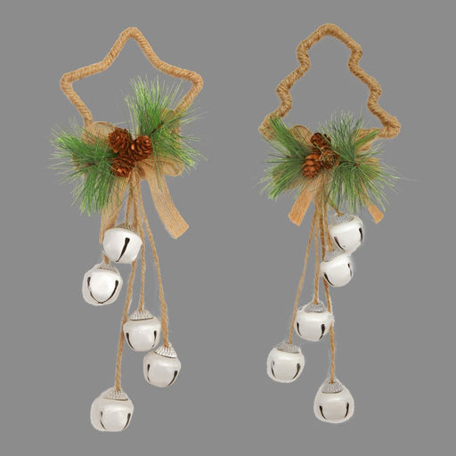 Hanging Natural Jute & White Bells - Selected at Random