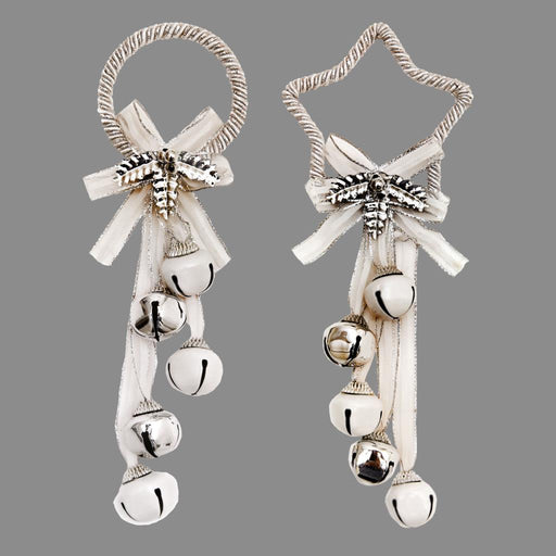 Hanging Silver & White Bells - One Selected at Random