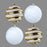 4 White & Gold 10cm Baubles