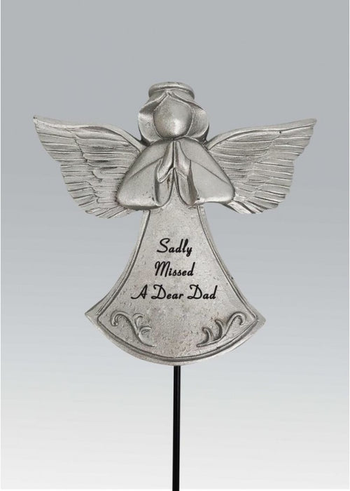 Silver Guardian Angel Stick - Dad