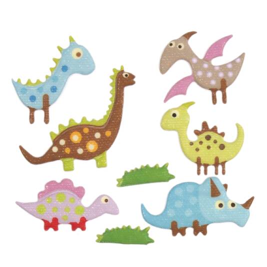 8 Little self Adhesive Dinosaurs