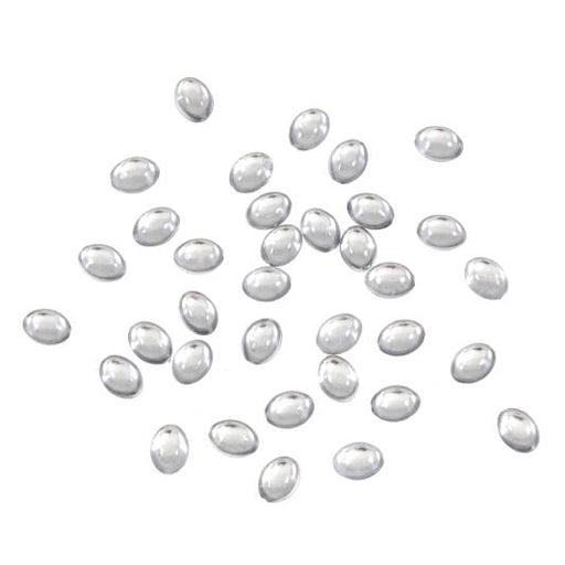 Oval Silver Crystal Domes Pack of 180