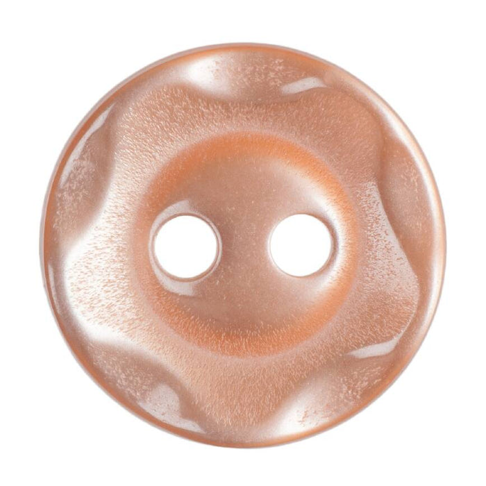 16mm-Pack of 4, Dark Peach Wave Buttons