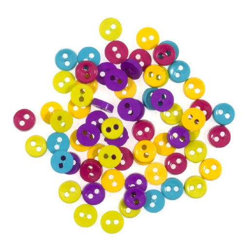 7mm Monochrome Small Bright Craft Buttons 4g Pack