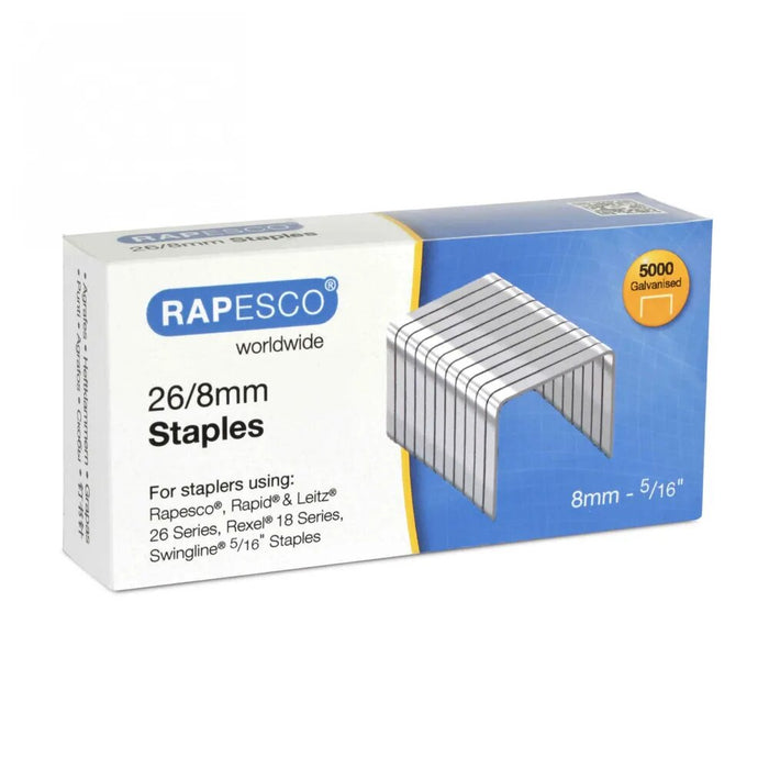 Staples 5000 per box -26/8mm - galvanized