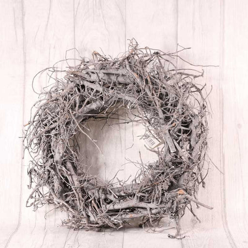 40cm Wicker Heart Shaped Wreath. Stripped Wicker Ring. Arts & 