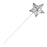 Glittered Star Wand - Silver