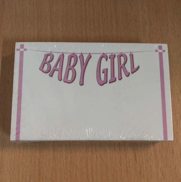 50 Florist Cards - Pink - Baby Girl