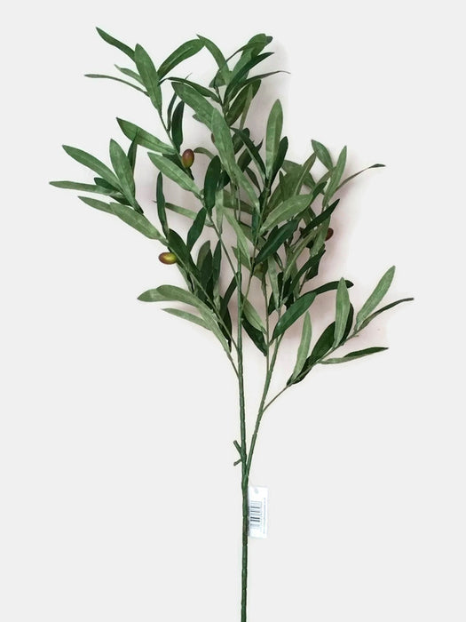 Green Leaf Olive Branch with Olives x 100cm — Artificial Floral