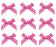 7mm Gingham Bow x100 Cerise - Hot Pink