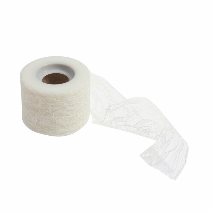 50mm x 10m White Lace Ribbon