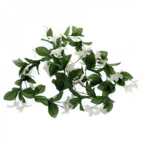 White Stephanotis Green Garland -175cm long